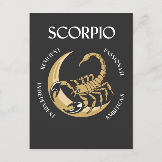 Scorpio Rising ehrgeiziges Wettbewerbsverhalten Postkarte (Vorderseite)