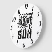 Scorpio Rising Leo Sun Astrologie Horoskop Zodiac Große Wanduhr (Winkel)