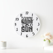 Scorpio Rising Leo Sun Astrologie Horoskop Zodiac Große Wanduhr (Zuhause)