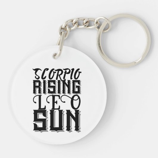 Scorpio Rising Leo Sun Astrologie Horoskop Zodiac Schlüsselanhänger (Rückseite)