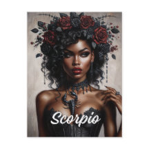 Scorpio Schwarze Frau Skorpion Kunst