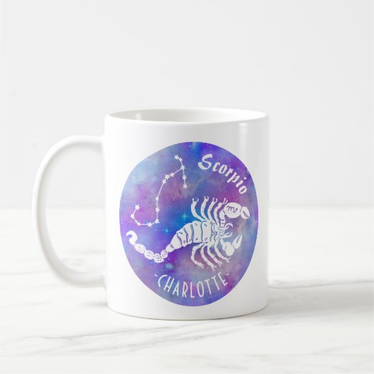 Scorpio Scorpion Constellation Stars Geburtsname Kaffeetasse (Links)