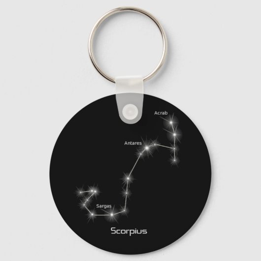 Scorpio Scorpius Constellation Schlüsselanhänger (Vorderseite)