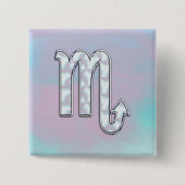 Scorpio Sign in Mother Pearl Style Button (Vorderseite)