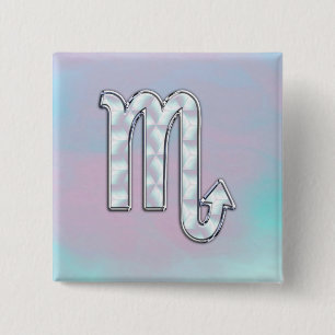 Scorpio Sign in Mother Pearl Style Button