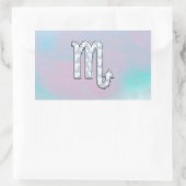 Scorpio Sign in Mother Pearl Style Rechteckiger Aufkleber (Tasche)