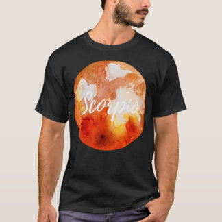 Scorpio Sign Watercolor Planet T-Shirt