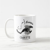 Scorpio Skorpion Konstellation mit Namen Geburtsta Kaffeetasse (Links)