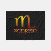 Scorpio Star Gold Fleecedecke (Vorderseite (Horizontal))