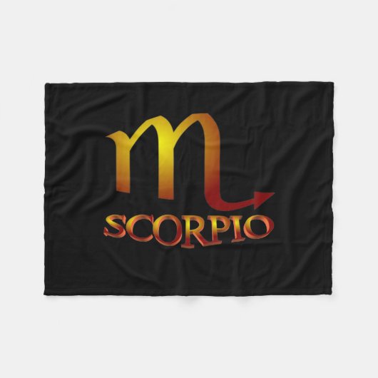 Scorpio Star Gold Fleecedecke (Vorderseite (Horizontal))
