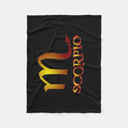 Scorpio Star Gold Fleecedecke (Vorderseite)