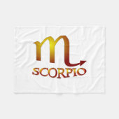 Scorpio Star Gold Fleecedecke (Vorderseite (Horizontal))