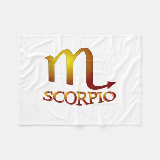 Scorpio Star Gold Fleecedecke (Vorderseite (Horizontal))