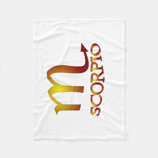 Scorpio Star Gold Fleecedecke (Vorderseite)