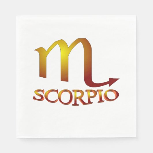 Scorpio Star Gold Serviette (Vorderseite)