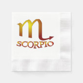 Scorpio Star Gold Serviette (Vorderseite)