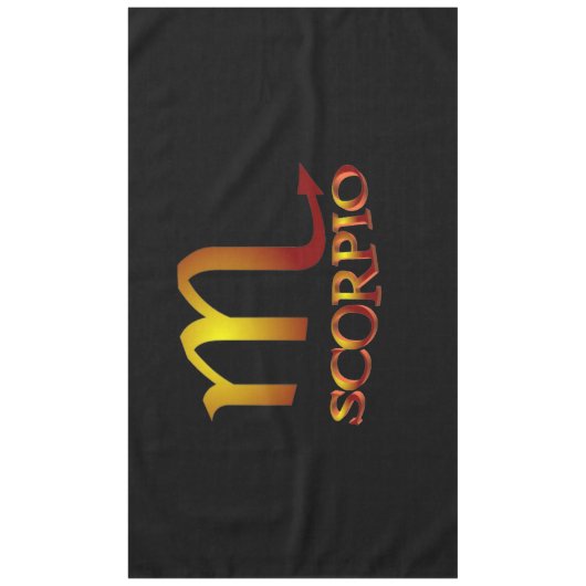 Scorpio Star Gold Tischdecke (Vorderseite)