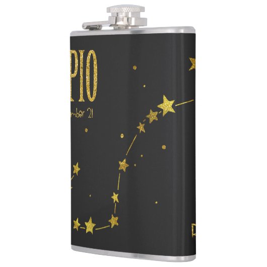 Scorpio Star Sign Flachmann (Links)