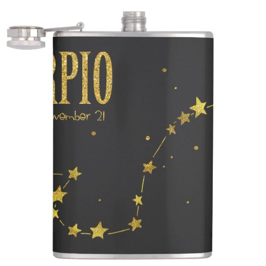 Scorpio Star Sign Flachmann (Geöffnet)