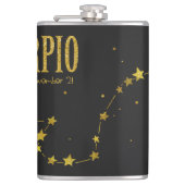 Scorpio Star Sign Flachmann (Vorderseite)