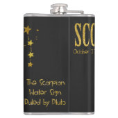 Scorpio Star Sign Flachmann (Rückseite)
