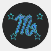 SCORPIO Stars Runder Aufkleber (Vorderseite)