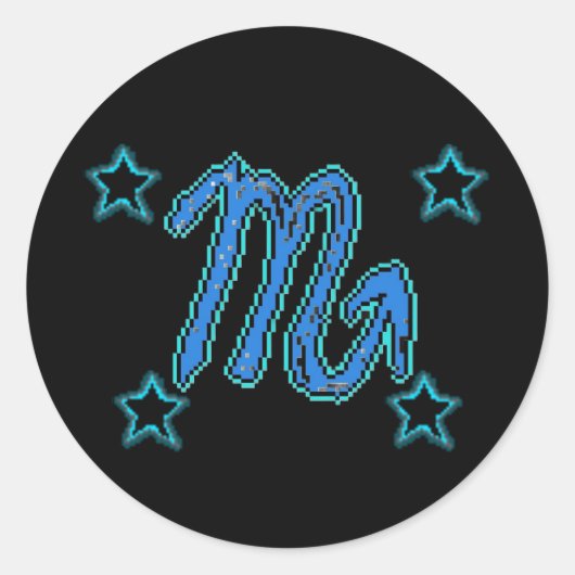 SCORPIO Stars Runder Aufkleber (Vorderseite)