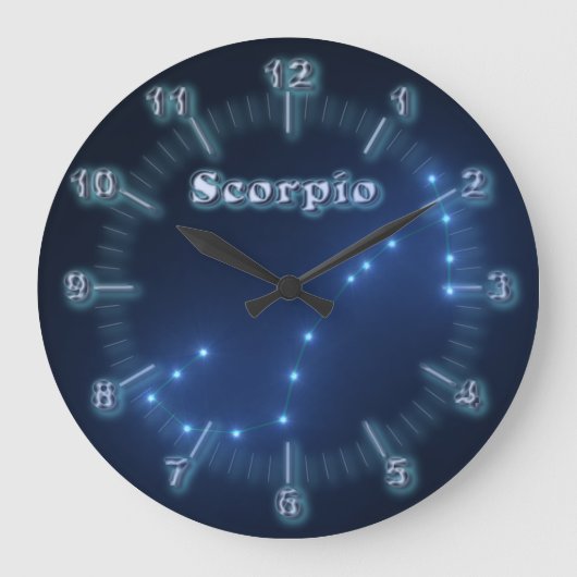 Scorpio (Sternbild) Große Wanduhr (Vorderseite)