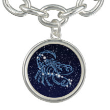 Scorpio-Sternbild und Zodiaka-Zeichen mit Sternen