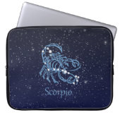 Scorpio-Sternbild und Zodiaka-Zeichen mit Sternen Laptopschutzhülle (Vorderseite)