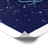 Scorpio-Sternbild und Zodiaka-Zeichen mit Sternen Poster (Ecke)