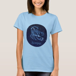 Scorpio-Sternbild und Zodiaka-Zeichen mit Sternen T-Shirt