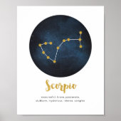 Scorpio-Sternzeichen Poster (Vorne)