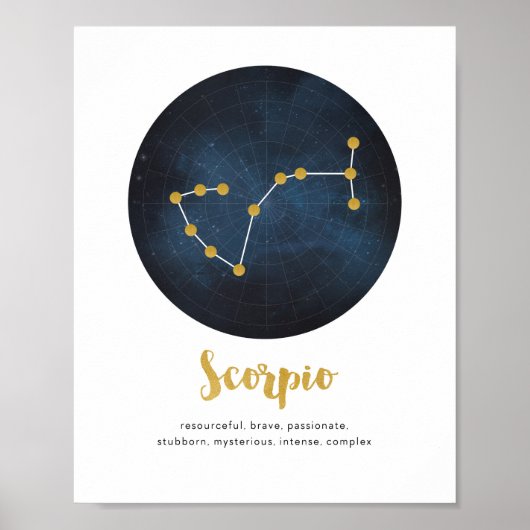 Scorpio-Sternzeichen Poster (Vorne)