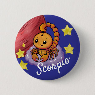 Scorpio Sternzeichen Scorion zodiac Star Button