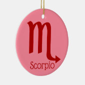 Scorpio Sun Sign Zodiac Symbol Keramik Ornament (Rechts)