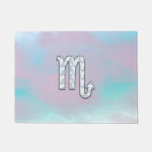 Scorpio-Symbol in der Mutter der Perlstil-Dekorati Fußmatte