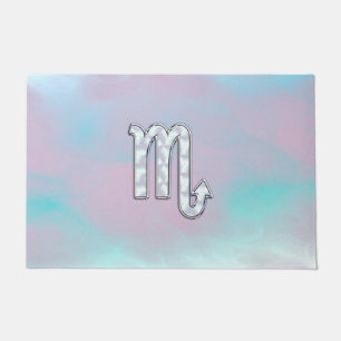 Scorpio Symbol in Mother of Pearl Style Decor Fußmatte