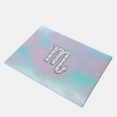 Scorpio Symbol in Mother of Pearl Style Decor Fußmatte (Schrägansicht)