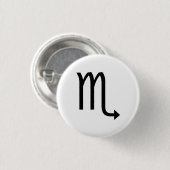 Scorpio-Symbol Zodiac Button (Vorne & Hinten)