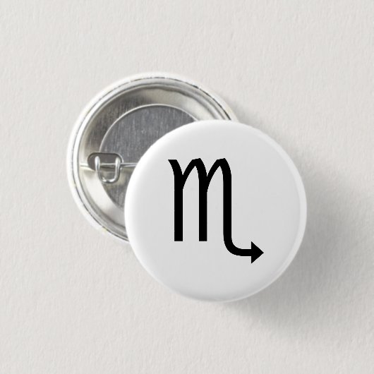 Scorpio-Symbol Zodiac Button (Vorne & Hinten)