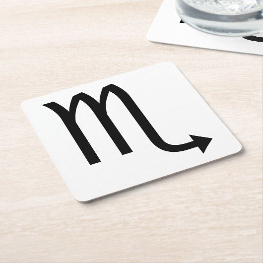 Scorpio-Symbol Zodiac Rechteckiger Pappuntersetzer (angewinkelt)