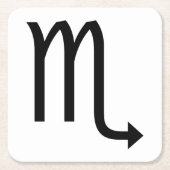 Scorpio-Symbol Zodiac Rechteckiger Pappuntersetzer (Vorderseite)