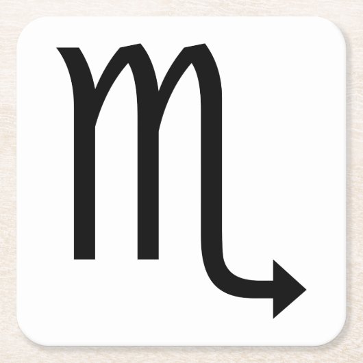 Scorpio-Symbol Zodiac Rechteckiger Pappuntersetzer (Vorderseite)