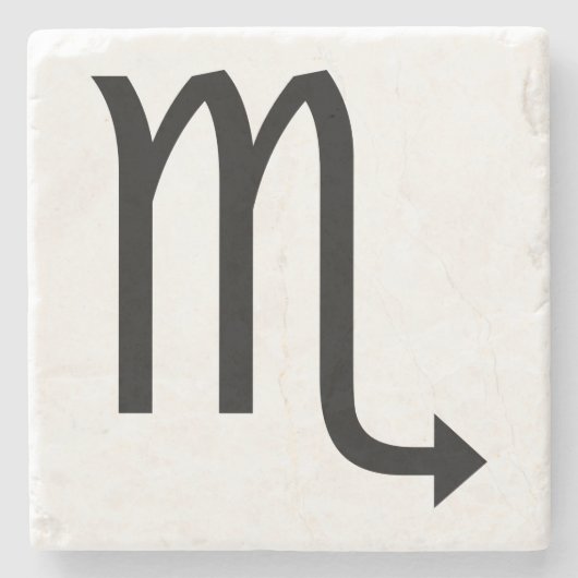 Scorpio-Symbol Zodiac Steinuntersetzer (Vorderseite)