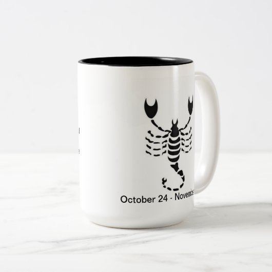 Scorpio-Tasse Zweifarbige Tasse (VorderseiteRechts)