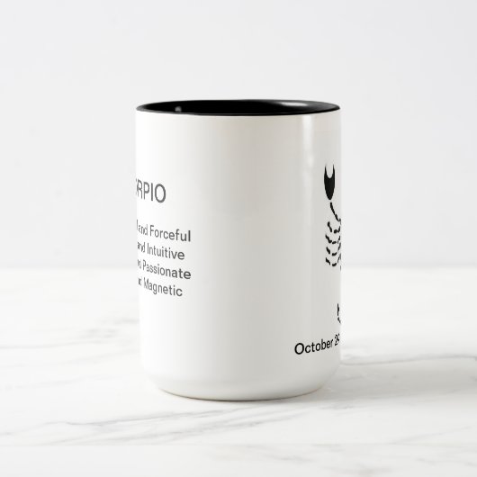 Scorpio-Tasse Zweifarbige Tasse (Mittel)