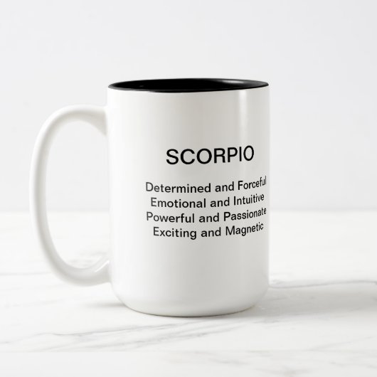 Scorpio-Tasse Zweifarbige Tasse (Links)