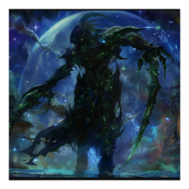 Scorpio (The Assassin) Zodiac Sign Deity Poster