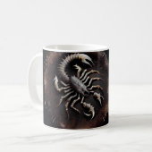 Scorpio-thematischer Nährwert Kaffeetasse (Vorderseite Links)